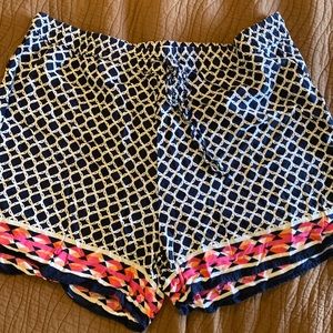 Navy/white/pink dress shorts